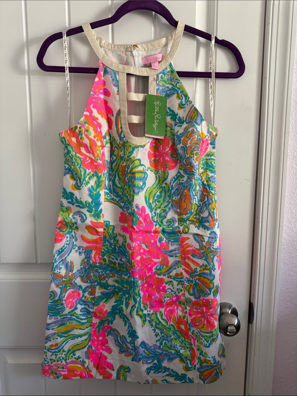 Lilly Pulitzer Kennedy Shift resort white casa marina size 2
